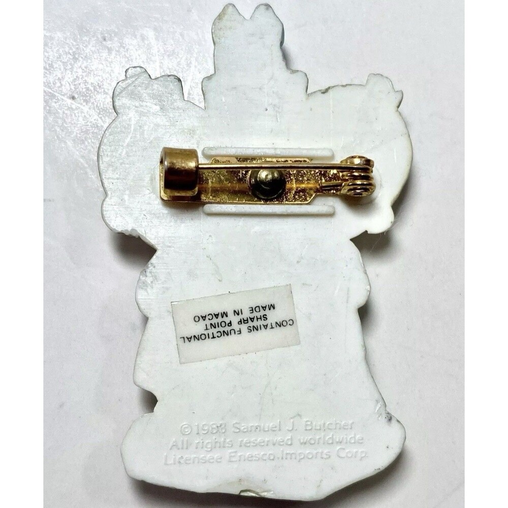 Precious Moments Samuel Butcher Pin Brooch I Love You  1980s 2 in - Picture 4 of 5